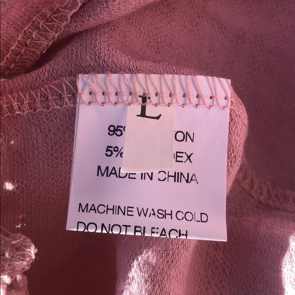 BRAND NEW Pink Cotton & Crochet Lace Open Back Ruffle Hem Halter Dress Sz Large - Picture 12 of 14